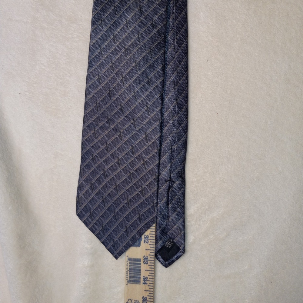 MURANO XL Purple & Black 100% Silk Tie Hand Made In USA W:4" LG 66" extra long